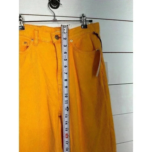 NWT - BDG‎ - Sz 25 Orange Corduroy Boyfriend High Rise Wide Leg Pant - Picture 13 of 15